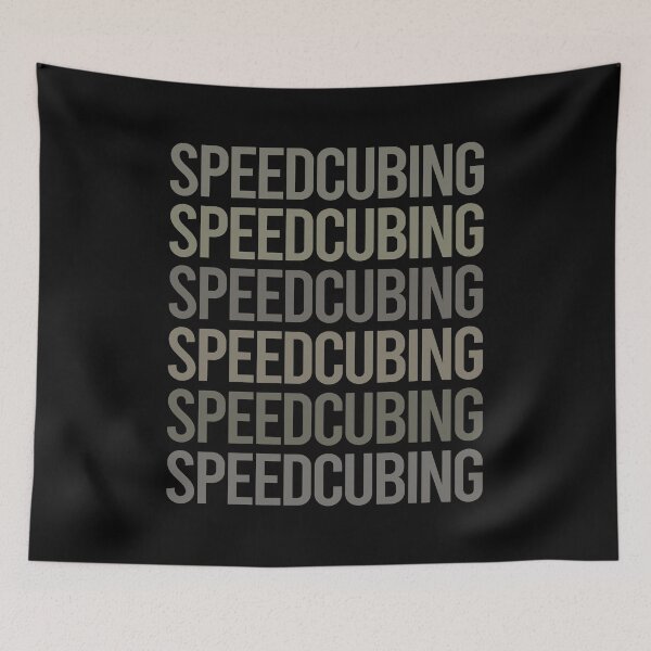 Item preview, Gray Text Art Speedcubing Speedcube Speedcuber Speed Cubing designed and sold by TartSpiderWeb.