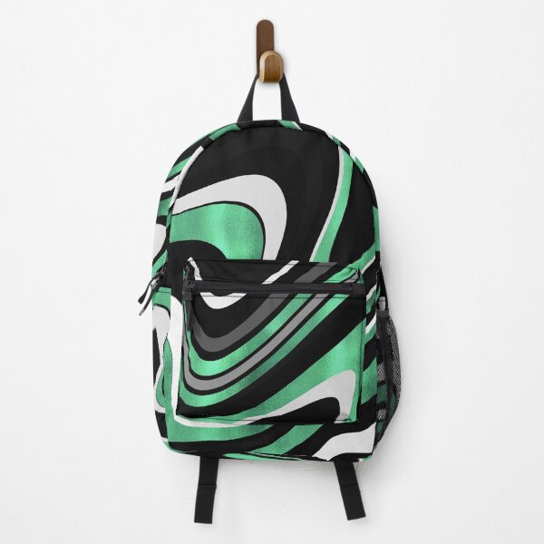 Item preview, Green Gray Abstract Swirl Retro Black Pattern designed and sold by InovArtS.