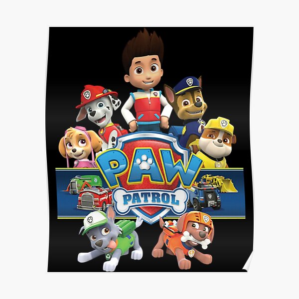 "Paws Patrols Characters" Poster for Sale by JUNIPERSTEVEN Redbubble