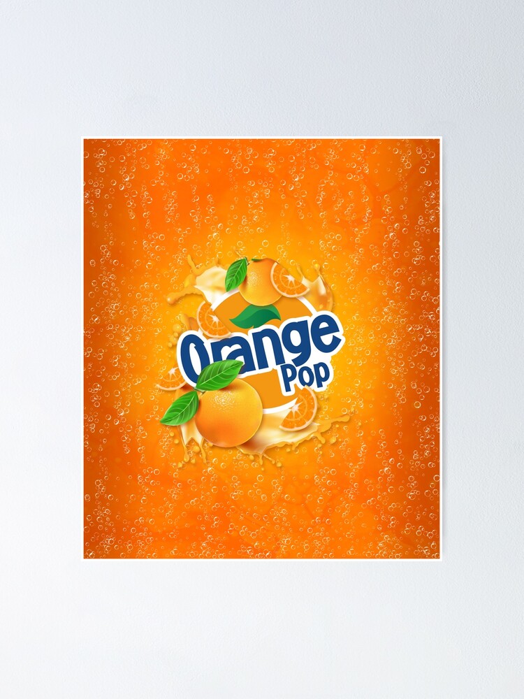 Generic Popular Orange Soda Pop Soft Drink Fizzy Dink Design