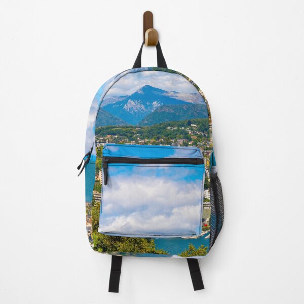 Item preview, City of Lugano with Lake and Mountain in a Sunny Day in Lugano designed and sold by Mats Silvan.