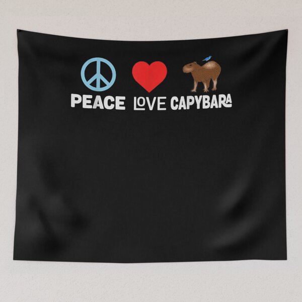 Item preview, Peace Love Capybara - Funny Animal Giant Rodent designed and sold by JUNIPERSTEVEN.