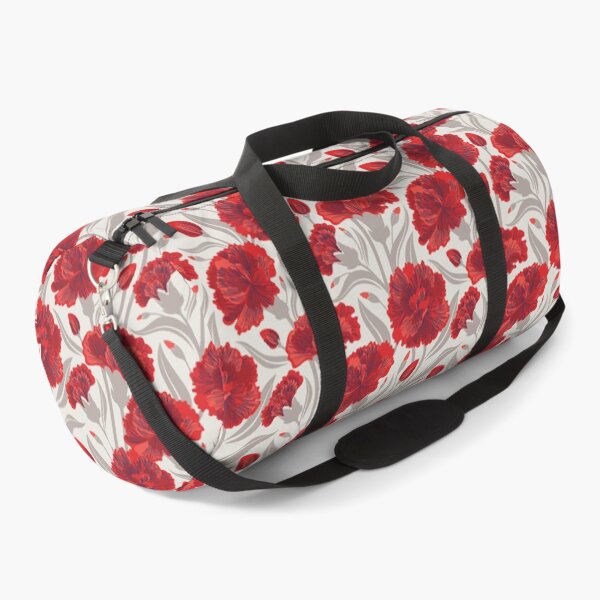 Item preview, Red carnation flowers // beige background vivid red coral and martini brown clove flowers designed and sold by SelmaCardoso.