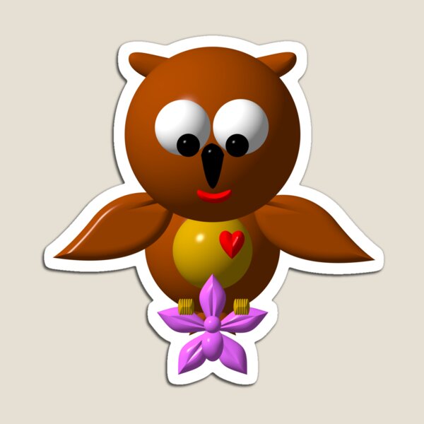 Item preview, Cute owl with orchid designed and sold by Artist4God.