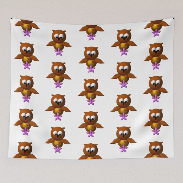 Item preview, Cute owl with orchid designed and sold by Artist4God.