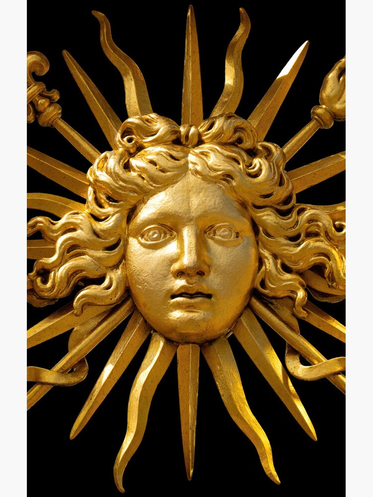 Symbol of Louis XIV the Sun King - Black Background by Ulysse Pixel