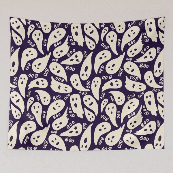 Item preview, Dark Navy Cute Ghosts  designed and sold by ArtforSoul21.