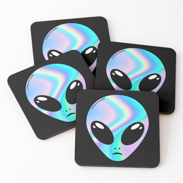 Item preview, Alien head - Holographic blue skin designed and sold by AreaStickers.