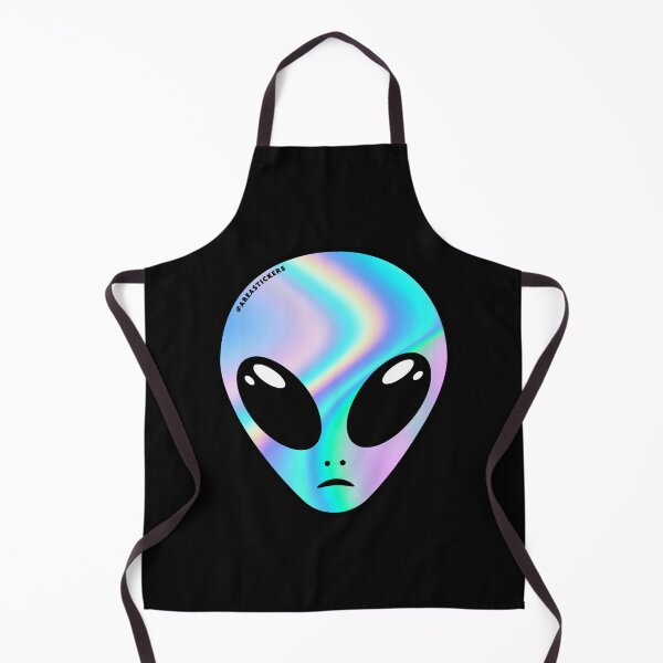 Item preview, Alien head - Holographic blue skin designed and sold by AreaStickers.