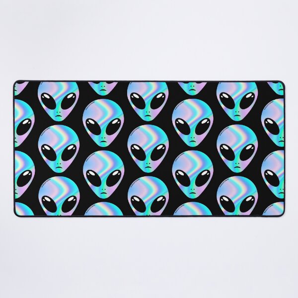 Item preview, Alien head - Holographic blue skin designed and sold by AreaStickers.