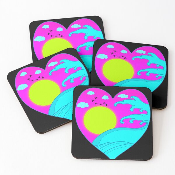 Item preview, heart, waves, sun, landscape designed and sold by magicmandy.