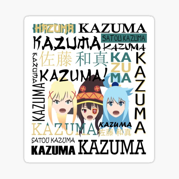  Sato Equality Konosuba Kazuma Anime Satou Gender - Sticker  Graphic - Waterbottles, Hydroflask, Laptops, Phones, Cars, Lockers, Binders  Decal Sticker