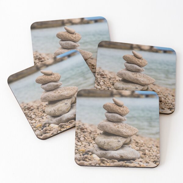 Item preview, Stacked stones on beach designed and sold by JHcolors.