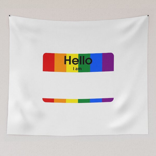 Item preview, Hello I Am PRIDE Blank Name Tag designed and sold by everything4eva.