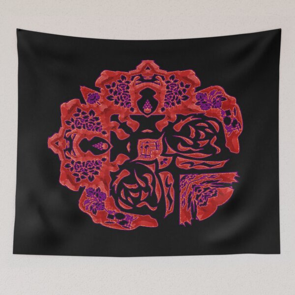 Item preview, HALLOWEEN ABSTRACT FLOWERS ROSES TATTOO SKULL MUSIC POSITIVE DEATH. designed and sold by Ralek.