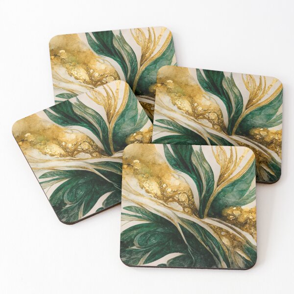 Item preview, Golden emerald swirl designed and sold by marbleco.