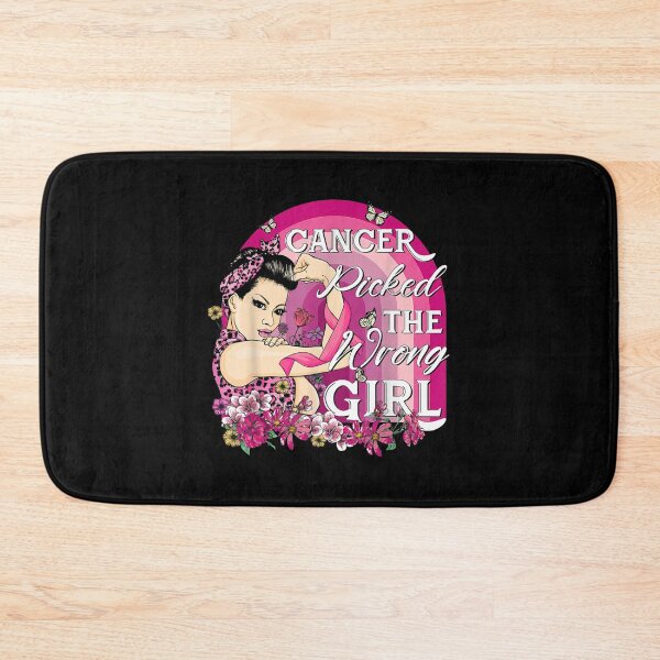 Item preview, Cancer Picked The Wrong Girl Breast Cancer Awareness Flower designed and sold by Axelhellquis.