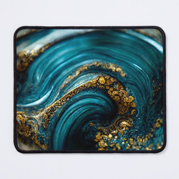 Item preview, Golden aqua swirl designed and sold by marbleco.