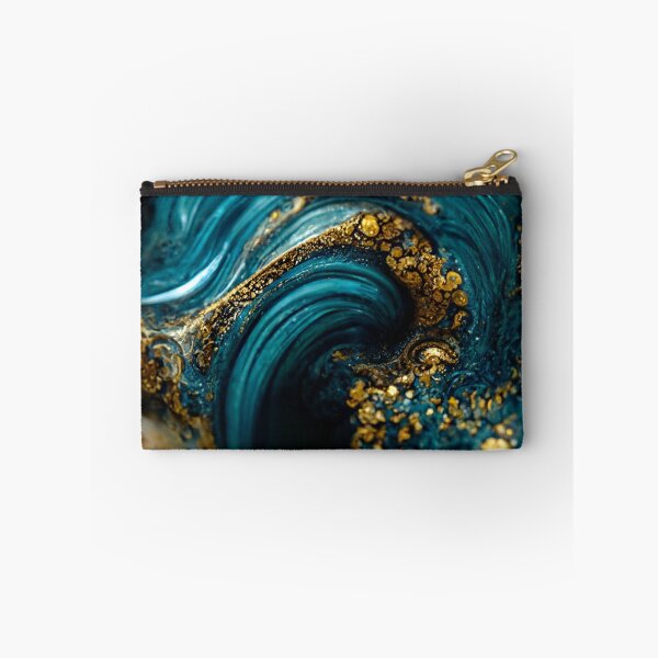 Item preview, Golden aqua swirl designed and sold by marbleco.