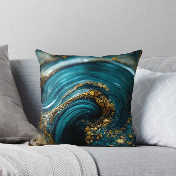 Item preview, Golden aqua swirl designed and sold by marbleco.