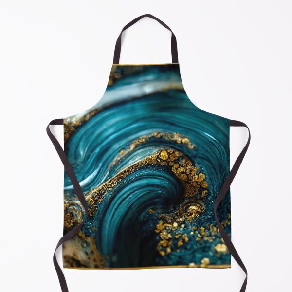 Item preview, Golden aqua swirl designed and sold by marbleco.