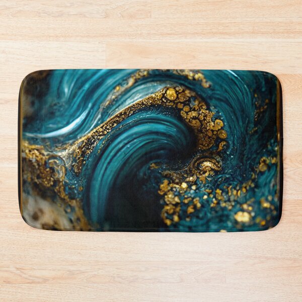 Item preview, Golden aqua swirl designed and sold by marbleco.