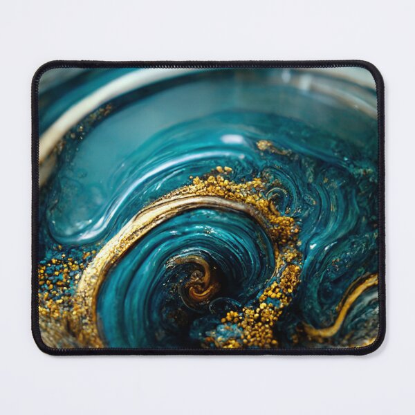 Item preview, Golden aqua swirl II designed and sold by marbleco.