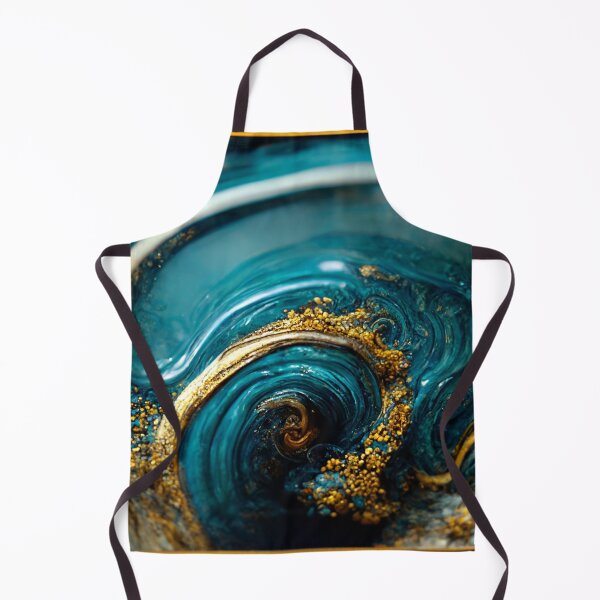 Item preview, Golden aqua swirl II designed and sold by marbleco.