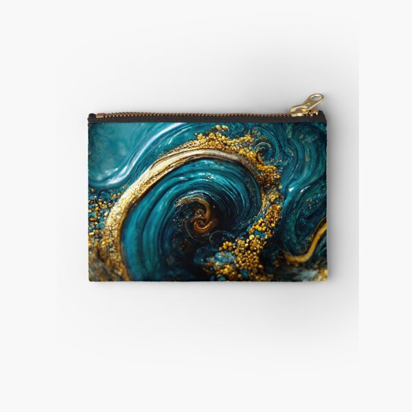 Item preview, Golden aqua swirl II designed and sold by marbleco.