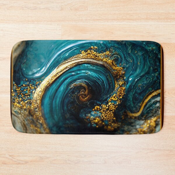 Item preview, Golden aqua swirl II designed and sold by marbleco.
