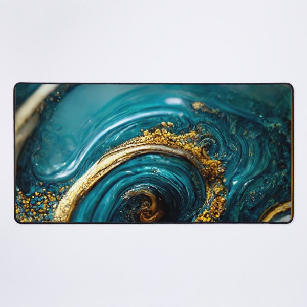 Item preview, Golden aqua swirl II designed and sold by marbleco.