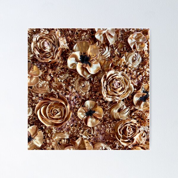 Item preview, Abstract Gold Shiny Glitter Floral  designed and sold by Dorsadaf M.