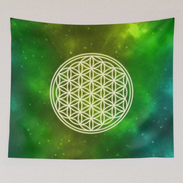 Item preview, Flower of life | Sacred Geometry | Green Nebula designed and sold by ghost888.