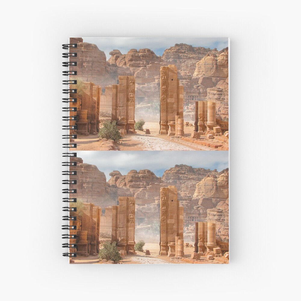 "Temenos Gateway in Petra, Jordan" Spiral Notebook for Sale by