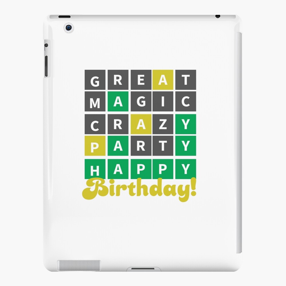 Funda y vinilo para iPad «Tarjeta de feliz cumpleaños inspirada en