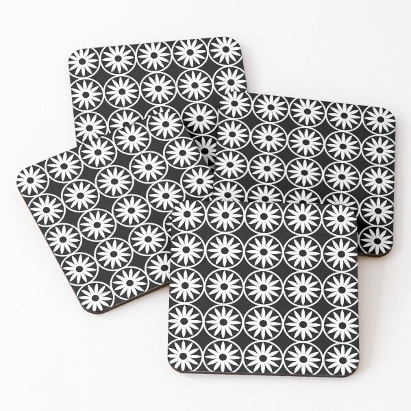 Item preview, Black & White Flower Pattern designed and sold by MyArt23.