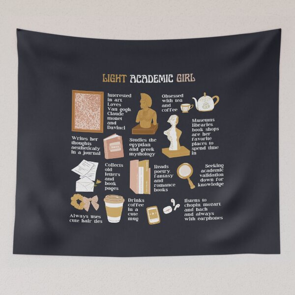 Item preview, Light academic girl - Dark background designed and sold by Athenasgirl.