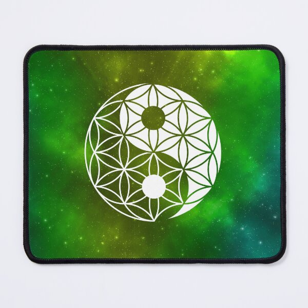 Item preview, Yin Yang Flower of Life   | Sacred Geometry | Green Nebula designed and sold by ghost888.