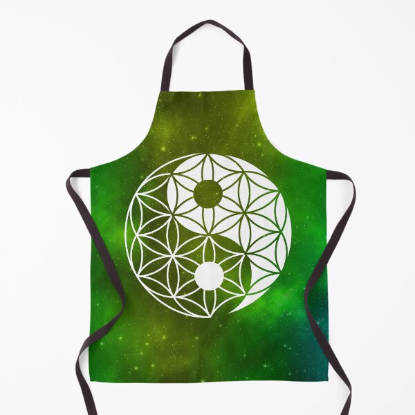 Item preview, Yin Yang Flower of Life | Sacred Geometry | Green Nebula designed and sold by ghost888.