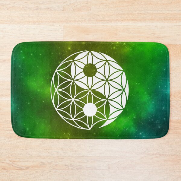 Item preview, Yin Yang Flower of Life   | Sacred Geometry | Green Nebula designed and sold by ghost888.