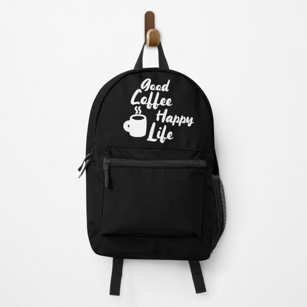 Item preview, Cool Good Coffee Happy Life Quote in White Ink Font | Good Coffee Happy Life designed and sold by RiciPaneto.
