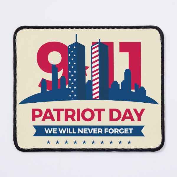 Item preview, A design featuring 911 and the Twin Towers with the words Patriot Day we will never forget designed and sold by velisani.