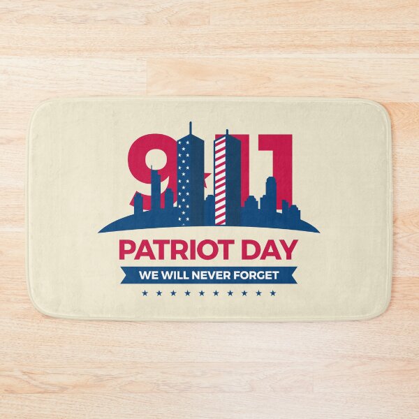 Item preview, A design featuring 911 and the Twin Towers with the words Patriot Day we will never forget designed and sold by velisani.
