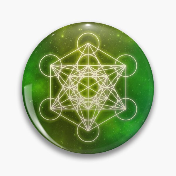 Item preview, Metatron Cube  | Sacred Geometry | Green Nebula designed and sold by ghost888.