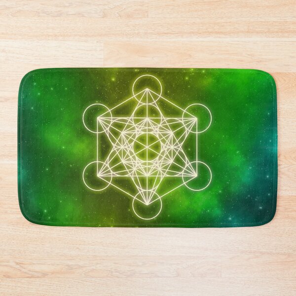 Item preview, Metatron Cube  | Sacred Geometry | Green Nebula designed and sold by ghost888.