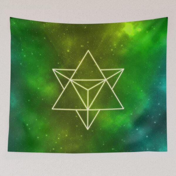 Item preview, Merkaba | Sacred Geometry |  Green Nebula designed and sold by ghost888.