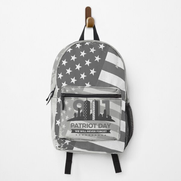 Item preview, A design with 911 and the Twin Towers in gray with the lettering Patriot Day we will never forget designed and sold by velisani.