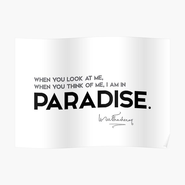 paradise - william makepeace thackeray Poster