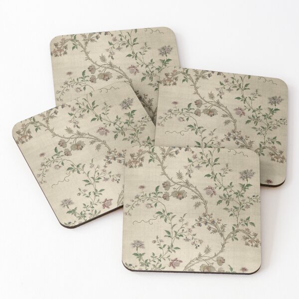 Item preview, Beige and vintage floral designed and sold by themusingmind.