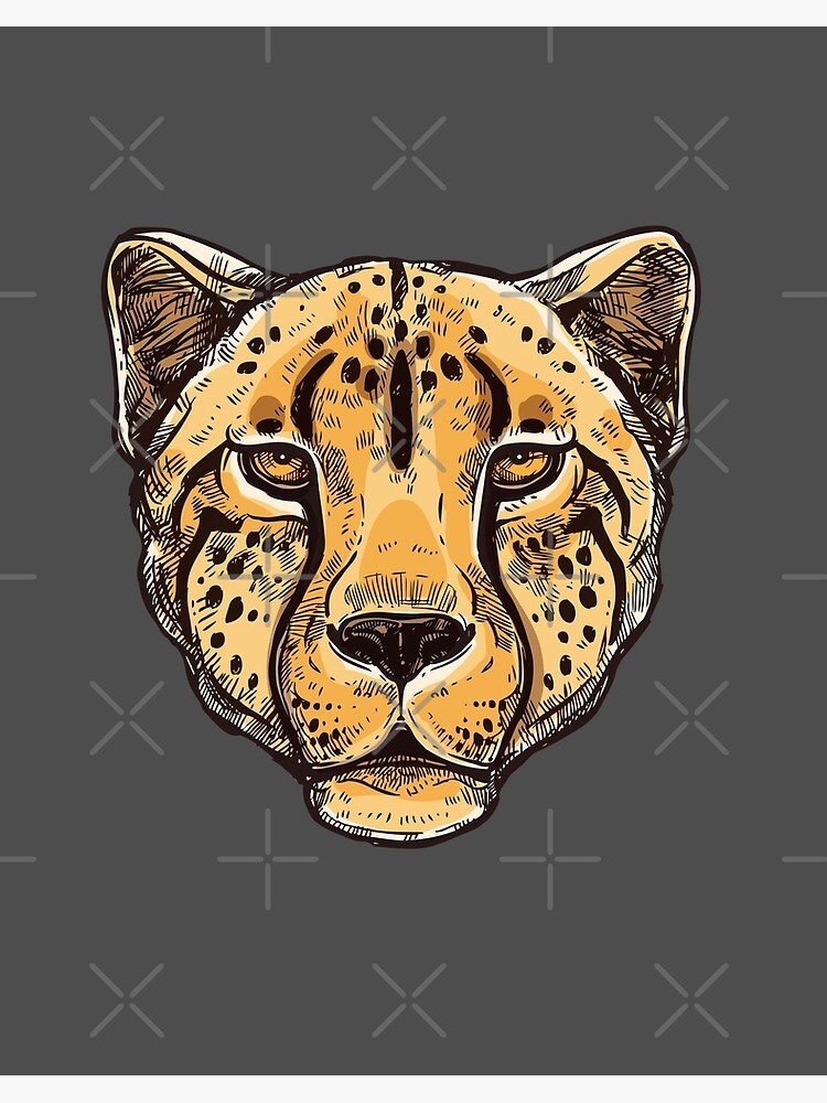 Cheetah muzzle African wild animal vector icon Stock Vector by ©Seamartini  157528190